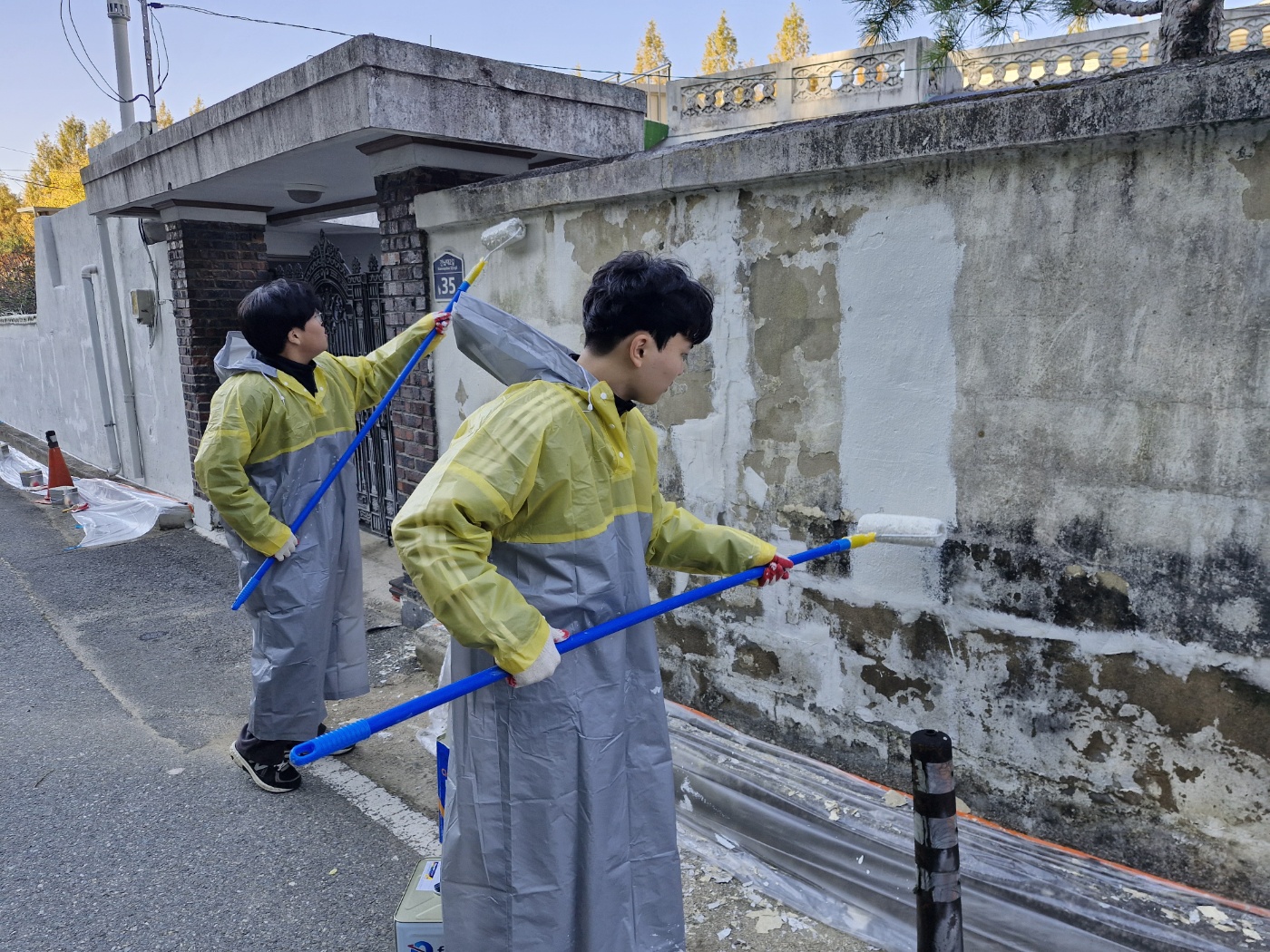 전주시 낙수정 새뜰마을 벽화봉사활동